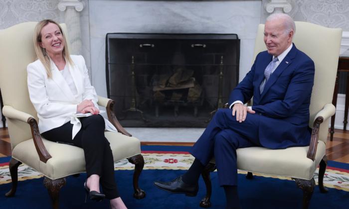 Biden Hosts Italian Prime Minister Meloni at White House to Discuss Cooperation on Russia, China
