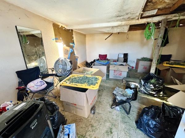 The Merced County Sheriff’s Department in California discovered several illegal immigrants who are human trafficking victims living in “horrible” conditions and working as apparent indentured laborers at an illegal marijuana grow operation in Merced on July 26, 2023. (Courtesy of Merced County Sheriff’s Department)