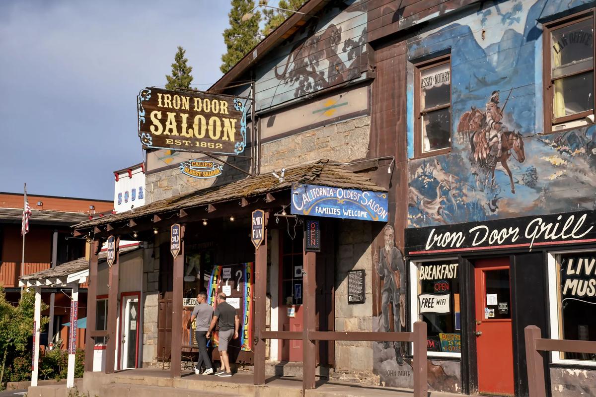 The Iron Door Saloon in Groveland claims to be the oldest bar in California. Its building dates to 1852. The sibling Iron Door Grill stands next door. (Christopher Reynolds/Los Angeles Times/TNS)