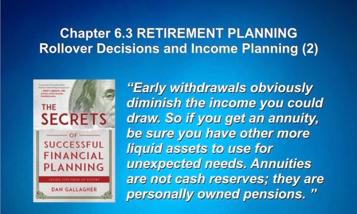 The Secrets of Successful Financial Planning: Inside Tips From an Expert (Part 6.3)