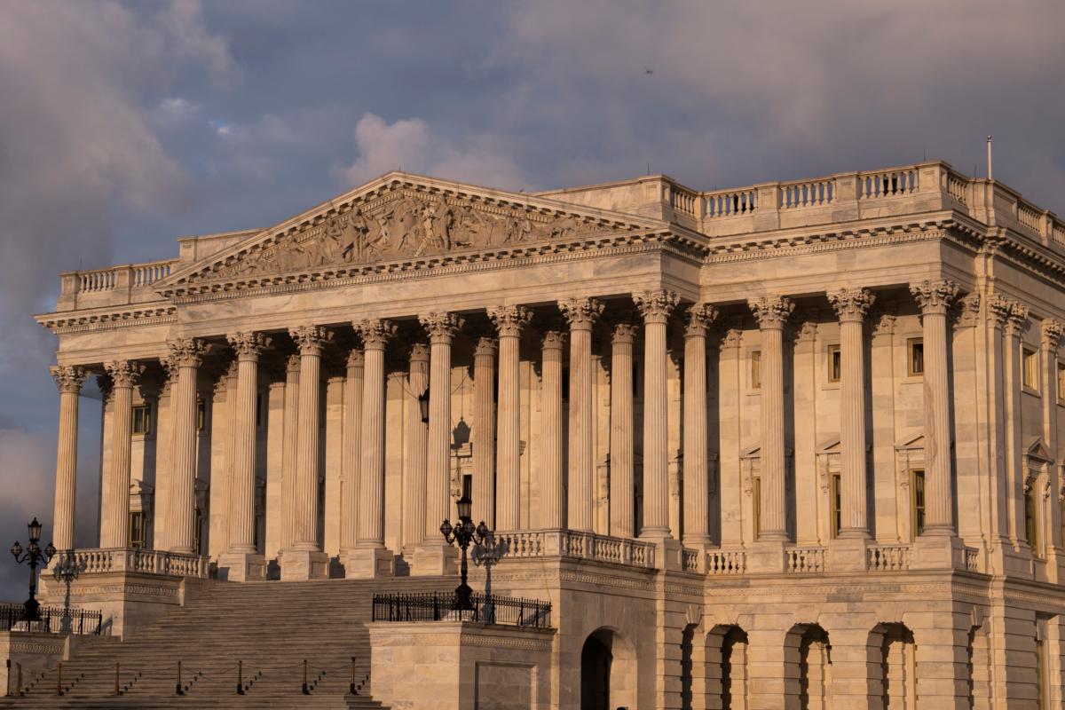 The House of Representatives side of the U.S. Capitol building is seen at sunrise in Washington on July 31, 2023. (Madalina Vasiliu/The Epoch Times)