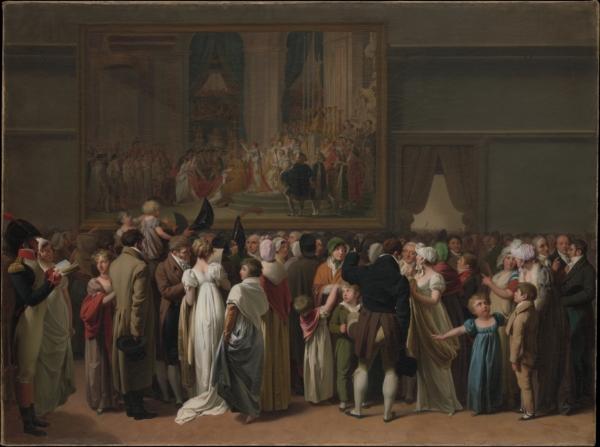 "The Public Viewing David’s 'Coronation' at the Louvre," 1810, by Louis-Léopold Boilly. Oil on canvas; 24 1/4 inches by 32 1/2 inches. Gift of Mrs. Charles Wrightsman, 2012; The Metropolitan Museum of Art, New York. (Public Domain)