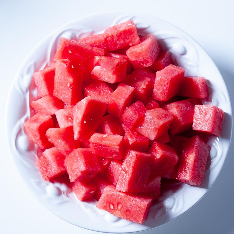 Cover, chill, and enjoy your freshly cut watermelon cubes! (Courtesy of Amy Dong)