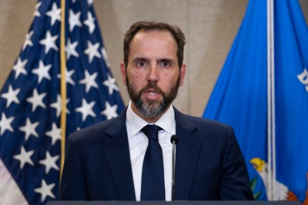 Special counsel Jack Smith speaks to the media about an indictment of former President Donald Trump at the Department of Justice in Washington on Aug. 1, 2023. (AP Photo)