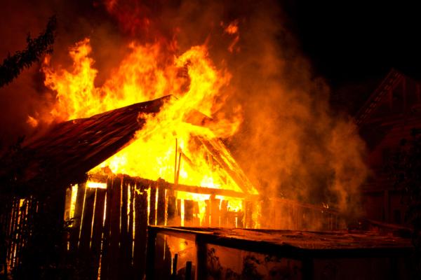 A burning barn offers a veteran a chance to show his courage in "The Veteran," by Stephen Crane. (Bilanol/Shutterstock)