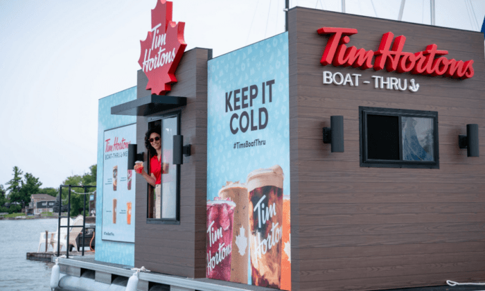Tim Hortons Offers a 'Boat-Thru' During Long Weekend