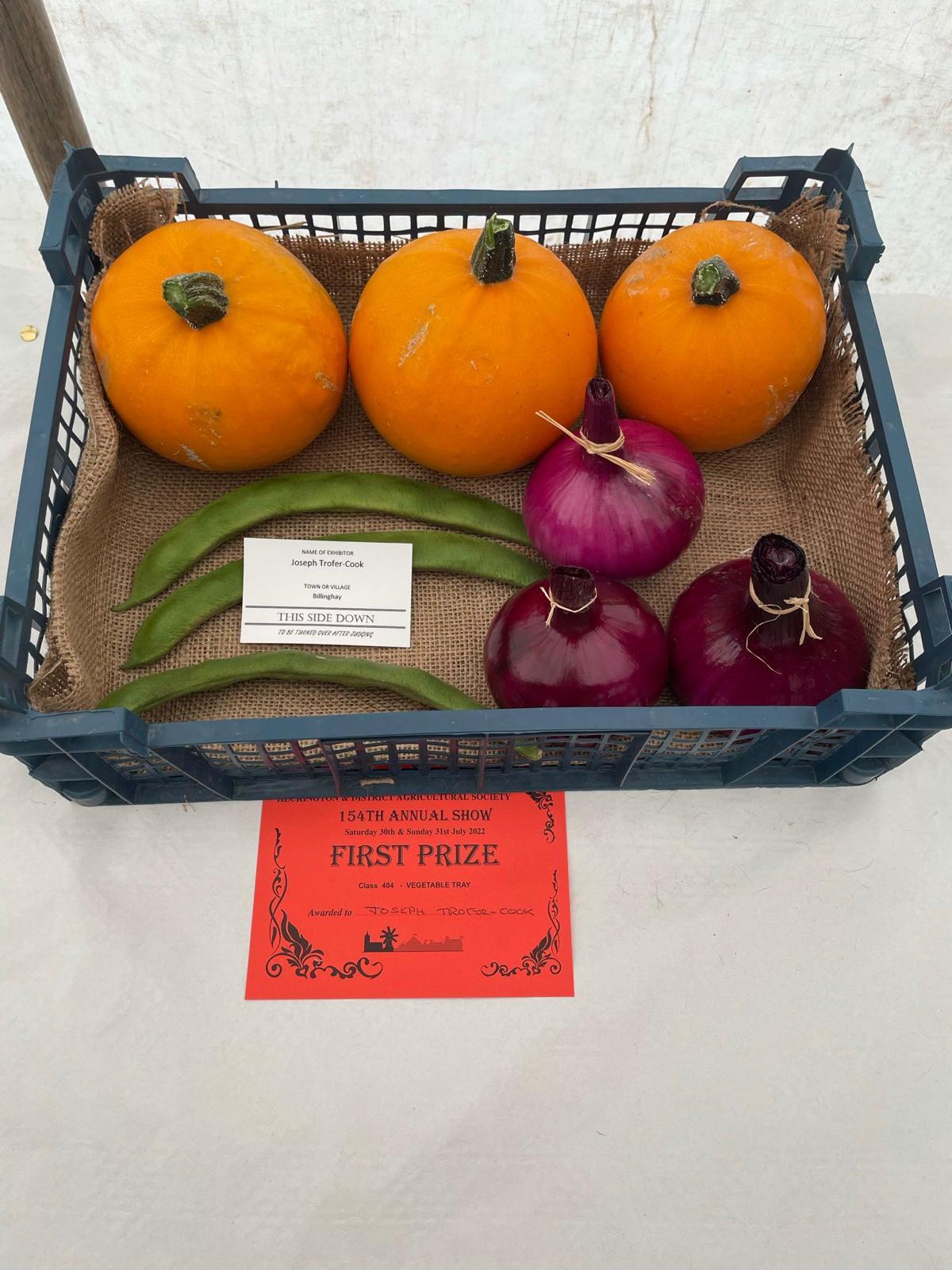 Joe's Veg won the top prize in an agricultural society. (SWNS)