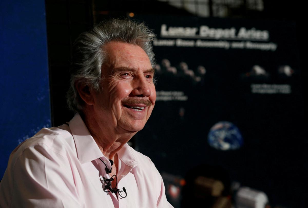 Robert Bigelow, founder and president of Bigelow Aerospace, takes questions from journalists during a tour of Bigelow Aerospace in North Las Vegas, Nev., on Sept. 12, 2019. (Steve Marcus/Reuters)