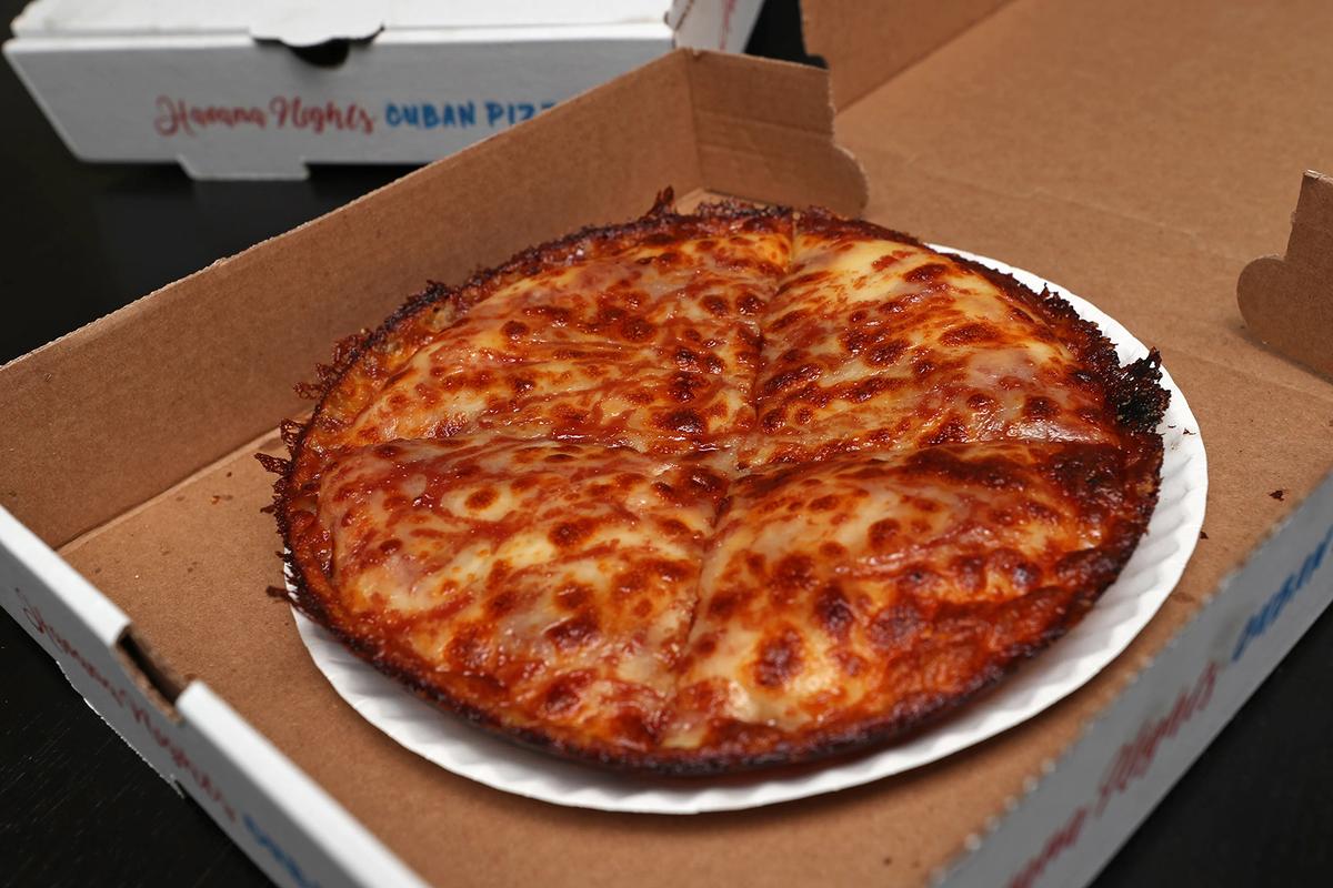 The guava pizza is served at Havana Nights Cuban Pizza in Palm Springs.(John McCall/Sun Sentinel/TNS)