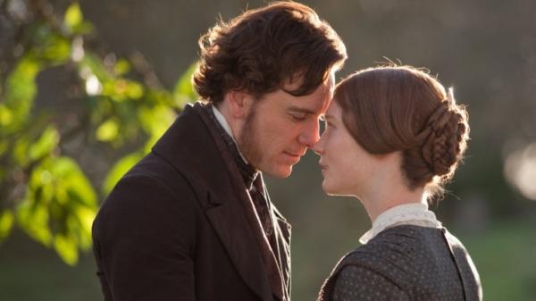Mr. Rochester (Michael Fassbender) and Jane Eyre (Mia Wasikowska) in "Jane Eyre." (Focus Features)