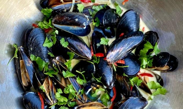 Cooling Off With Spicy Mussels