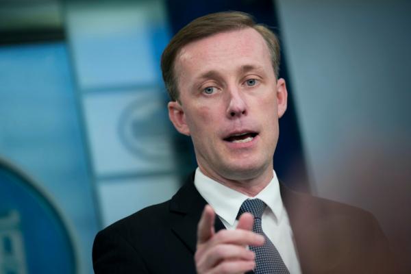 White House national security adviser Jake Sullivan speaks during the daily press briefing at the White House on July 7, 2023. (Drew Angerer/Getty Images)