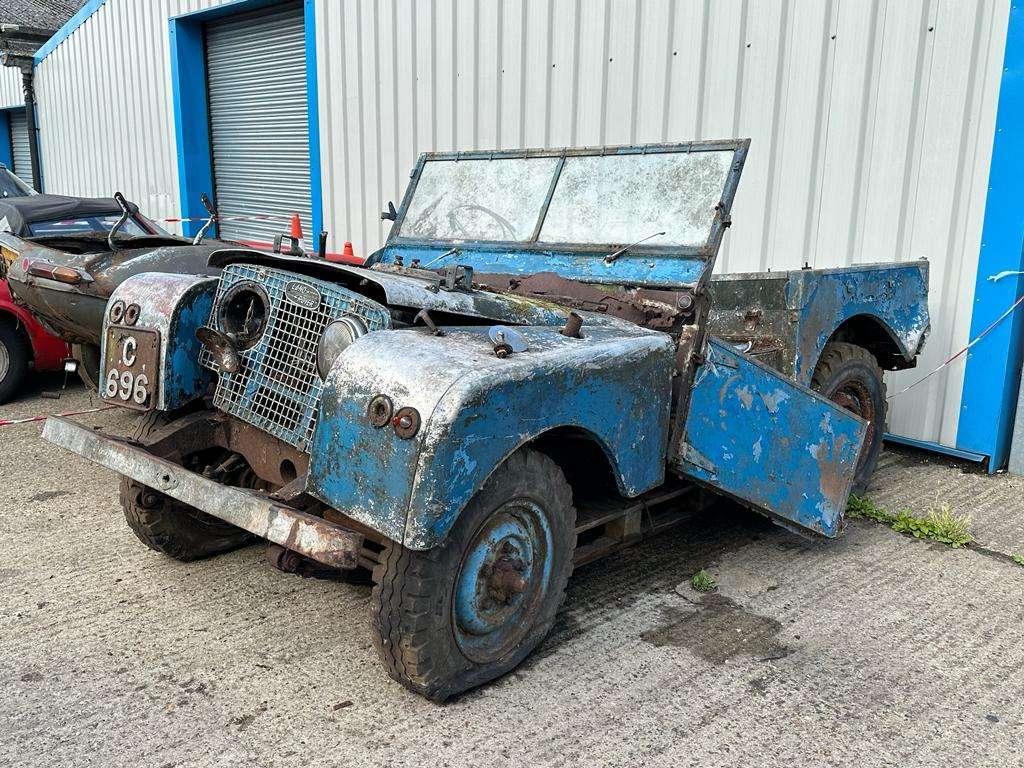 A neglected 1951 Land Rover Series I will require some work to get fully restored. (Courtesy of Anglia Car Auctions)