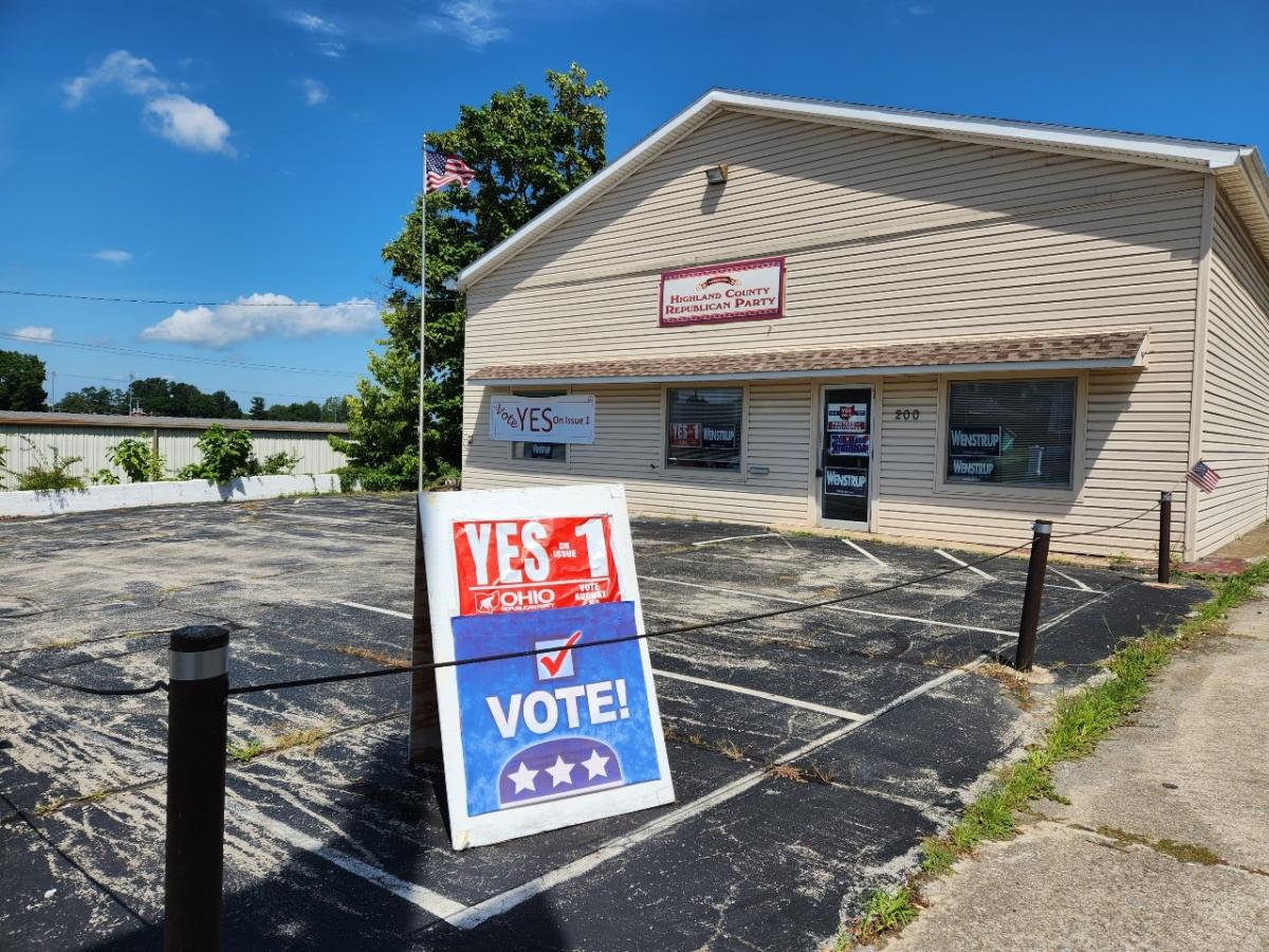 Hillsboro, the Highland County seat in rural southwest Ohio, is a predominantly conservative area in politics. (Jeff Louderback/The Epoch Times)