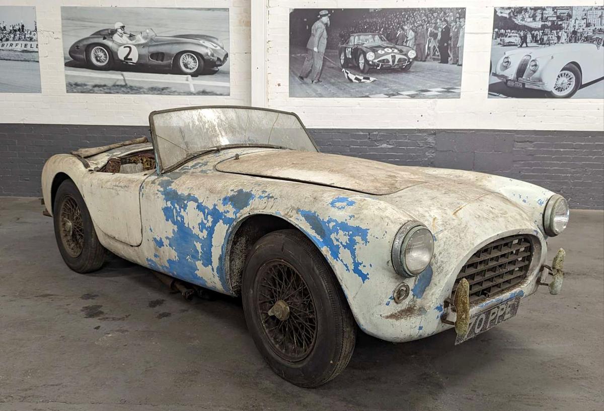 A 1957 AC ACE Bristol is set for auction after partial restoration. (Courtesy of Anglia Car Auctions)