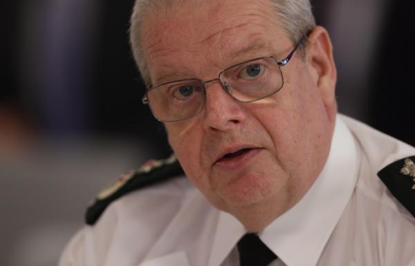 Police Service of Northern Ireland (PSNI) Chief Constable Simon Byrne during a Northern Ireland Policing Board meeting at James House, Belfast, on June 1, 2023. (PA Media)