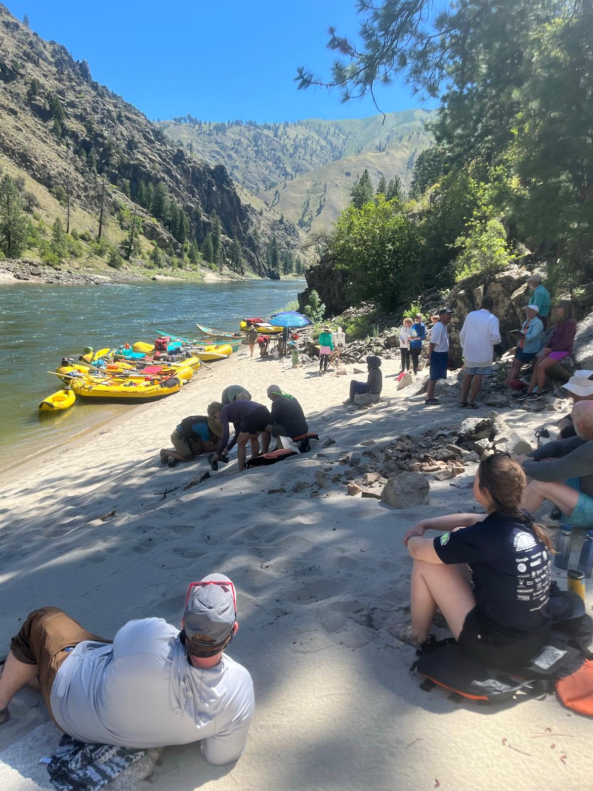 Relaxing on the shores of the Main Salmon River in Idaho. (Andy Yemma)