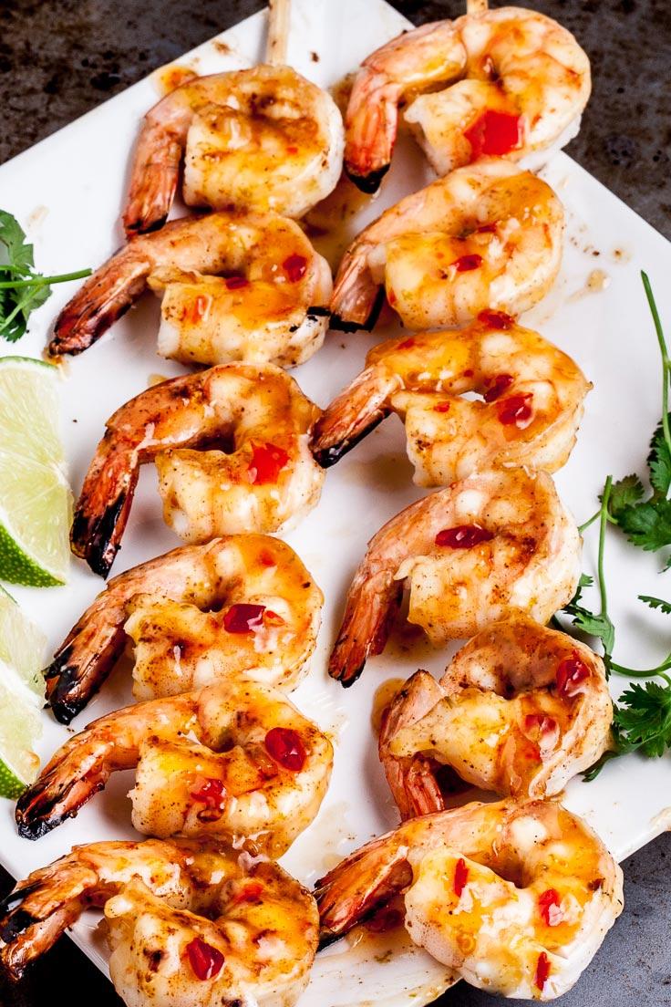 Grilled Shrimp Kabobs (Skewers)