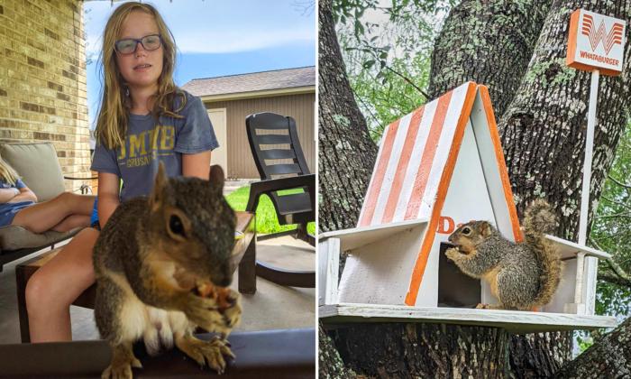 Texas Teen and Her Dad Build Cute ‘Whataburger’ Treehouse for Orphaned Squirrel: ‘She Definitely Has a Heart for Animals’