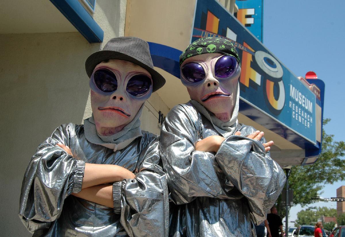 UFO Festival participants in Roswell, N.M., dress up as extraterrestrials. (Photo courtesy of Mark Wilson/Dreamstime.com)