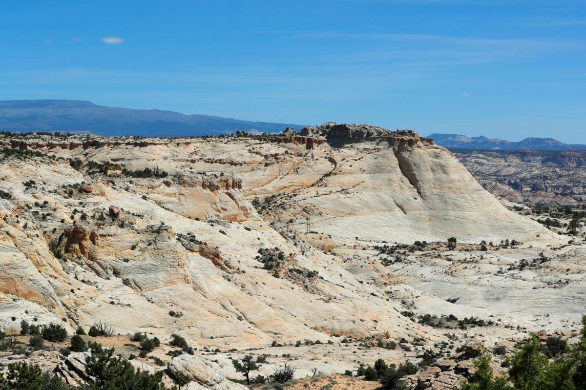 Sandstone formation in the Hells Backbone and Calf Creek area of the Grand Staircase-Escalante National Monument outside Boulder, Utah, on May 11, 2017. (George Frey/Getty Images)