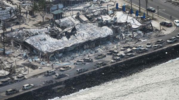 Wildfire wreckage is seen in Lahaina, Hawaii, on Aug. 10, 2023. (Rick Bowmer/AP Photo)