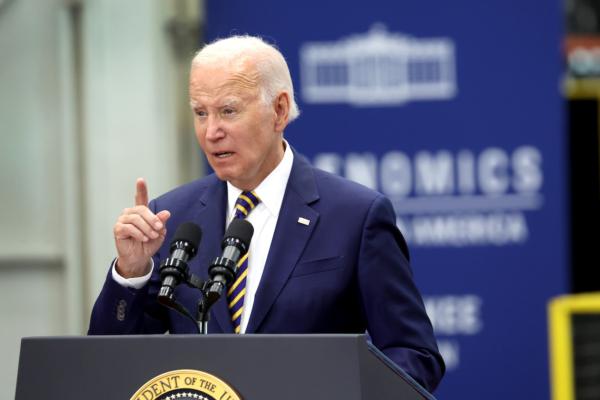 President Joe Biden speaks in Milwaukee, Wis., on Aug. 15, 2023. (Scott Olson/Getty Images)