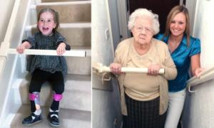 Mom Invents Amazing Gadget to Help Adults and Children Who Struggle With Stairs