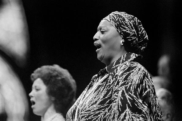 Soprano Jessye Norman performs Mahler's Symphonie Number 2 in 1983. (RINGUIN/AFP via Getty Images)