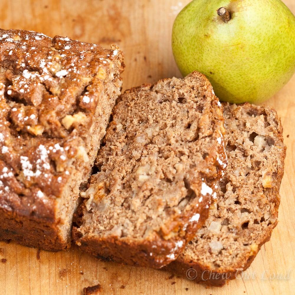 Soft and subtle pears bring moisture and sweet flavor to this quick bread. (Courtesy of Amy Dong)