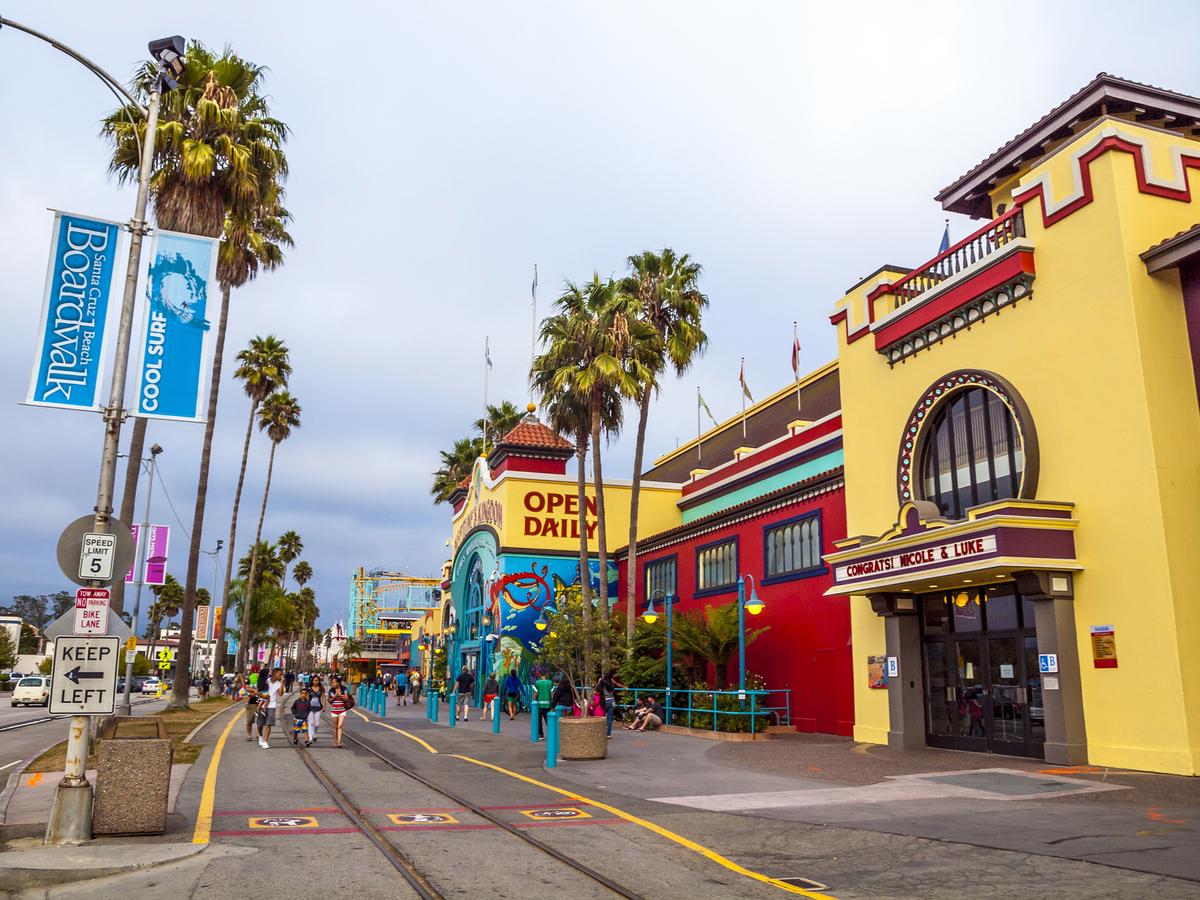 The Santa Cruz boardwalk, opened in 1907, is the oldest amusement park in California. (Dreamstime/TNS)