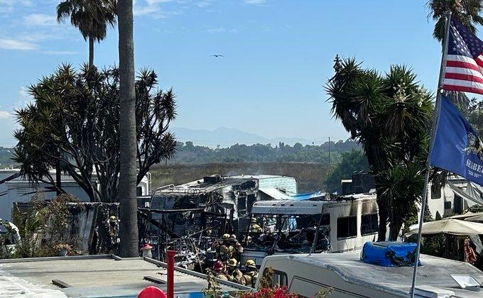 3 Mobile Homes Destroyed, 9 people Displaced in Newport Beach Fire
