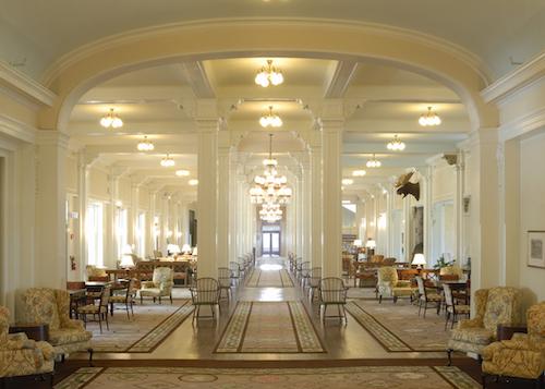 The Grand Hall of the hotel. (Courtesy of Omni Mount Washington Resort)