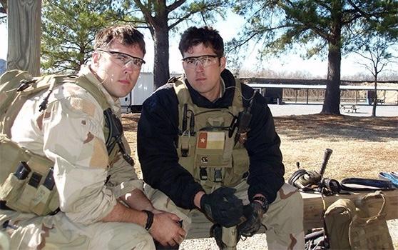 Morgan Luttrell (L) and Marcus Luttrell during Navy SEAL training in 2006. (Courtesy of the Luttrell family)