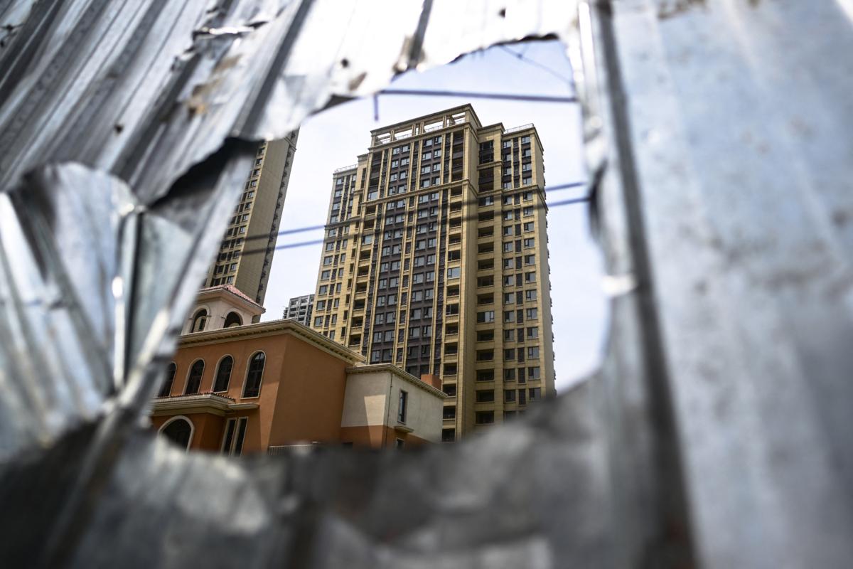 Unfinished apartment buildings in Xinzheng City in Zhengzhou, China's central Henan Province, on June 20, 2023. (Pedro Pardo/AFP via Getty Images)