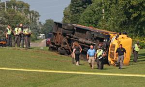 Ohio School Bus Overturns After Crash With Minivan, Leaving One Child Dead and 23 Injured