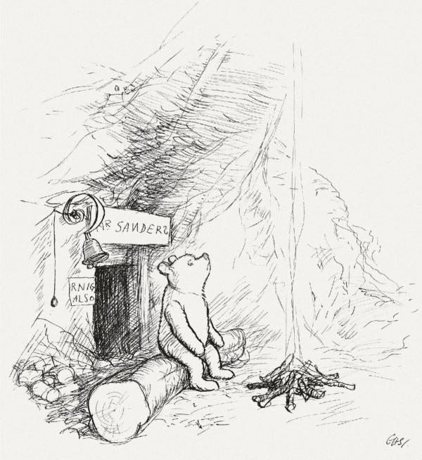 A 1926 illustration of Winnie-the-Pooh by artist E.H. Shepard. (Public Domain)