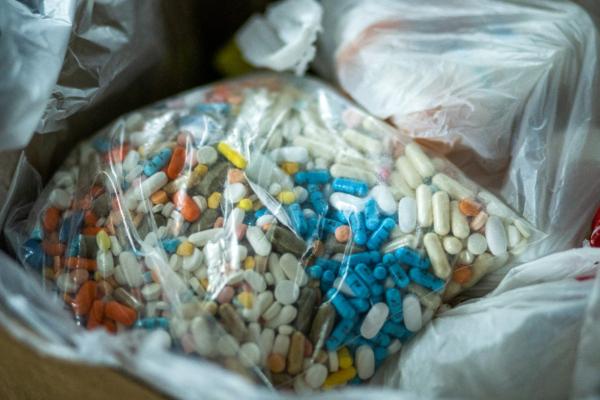 Drug Enforcement Administration officials collect drugs in White Plains, N.Y., on April 24, 2021. (Kena Betancur/AFP via Getty Images)