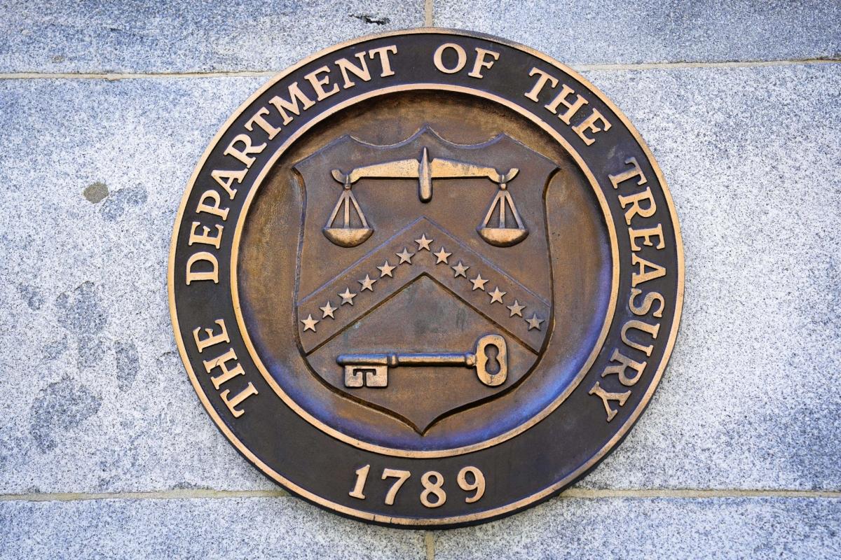 The U.S. Department of the Treasury in Washington on April 10, 2023. (Madalina Vasiliu/The Epoch Times)