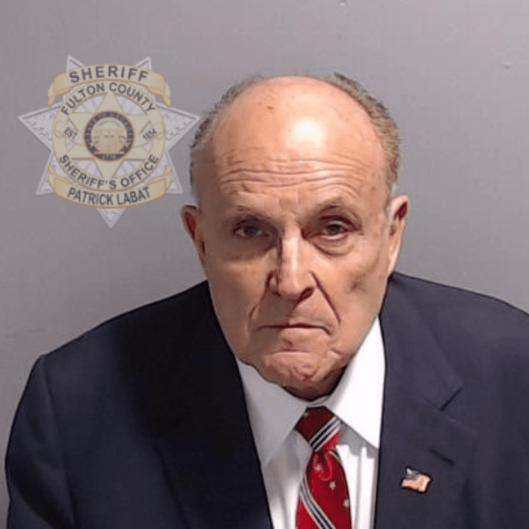 Rudolph Giuliani's mugshot taken at Fulton County Jail on Aug. 23, 2023.(Fulton County Sheriff's Office)
