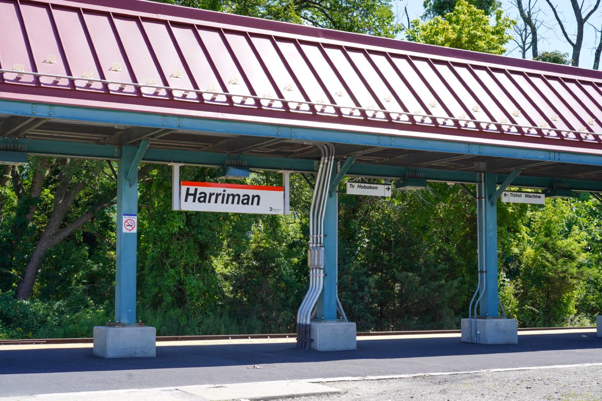 Harriman Train Station in Harriman, N.Y., on Aug. 23, 2023. (Cara Ding/The Epoch Times)