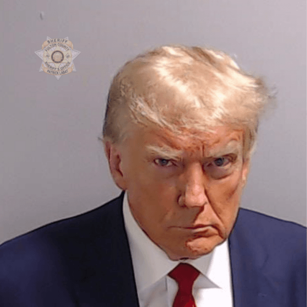 Booking photo of former President Donald Trump as he was booked and released on bond at the Fulton County Jail in Atlanta on Aug. 24, 2023. (Fulton County Sheriff's Office)