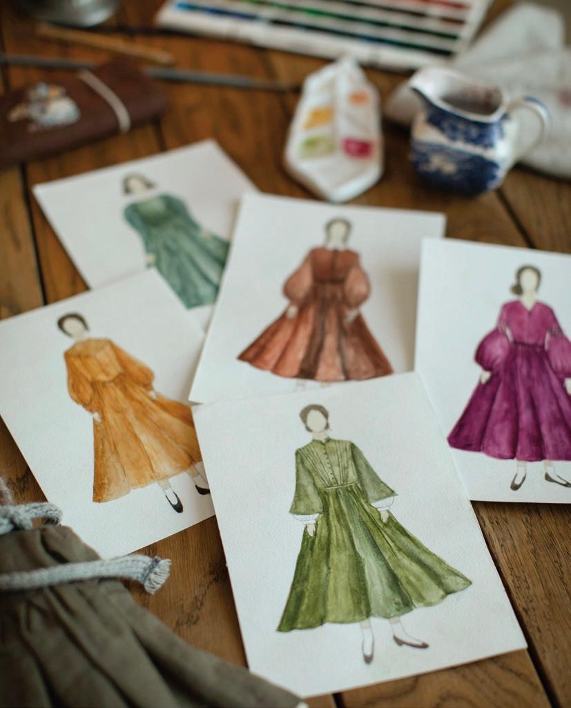 Julia Saidova designs the dresses, using historical references and the “Little Women” characters’ unique traits. (Courtesy of Little Women Atelier)
