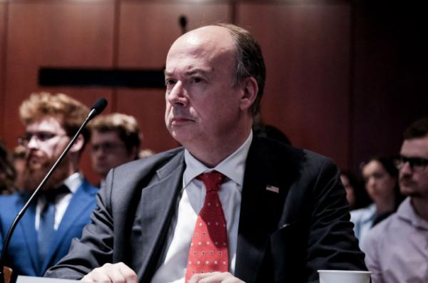Jeffrey Clark, former acting assistant attorney general, testifies during a January 6th field hearing held by Rep Matt Gaetz (R-Fla.) at the U.S. Capitol, on June 13, 2023. (Michael A. McCoy/Getty Images)