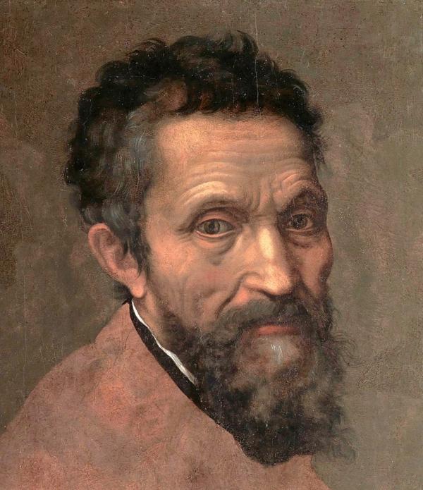 A detail from a portrait of Michelangelo Buonarotti, 1545, by Daniele da Volterra. Metropolitan Museum of Art. (Public Domain)