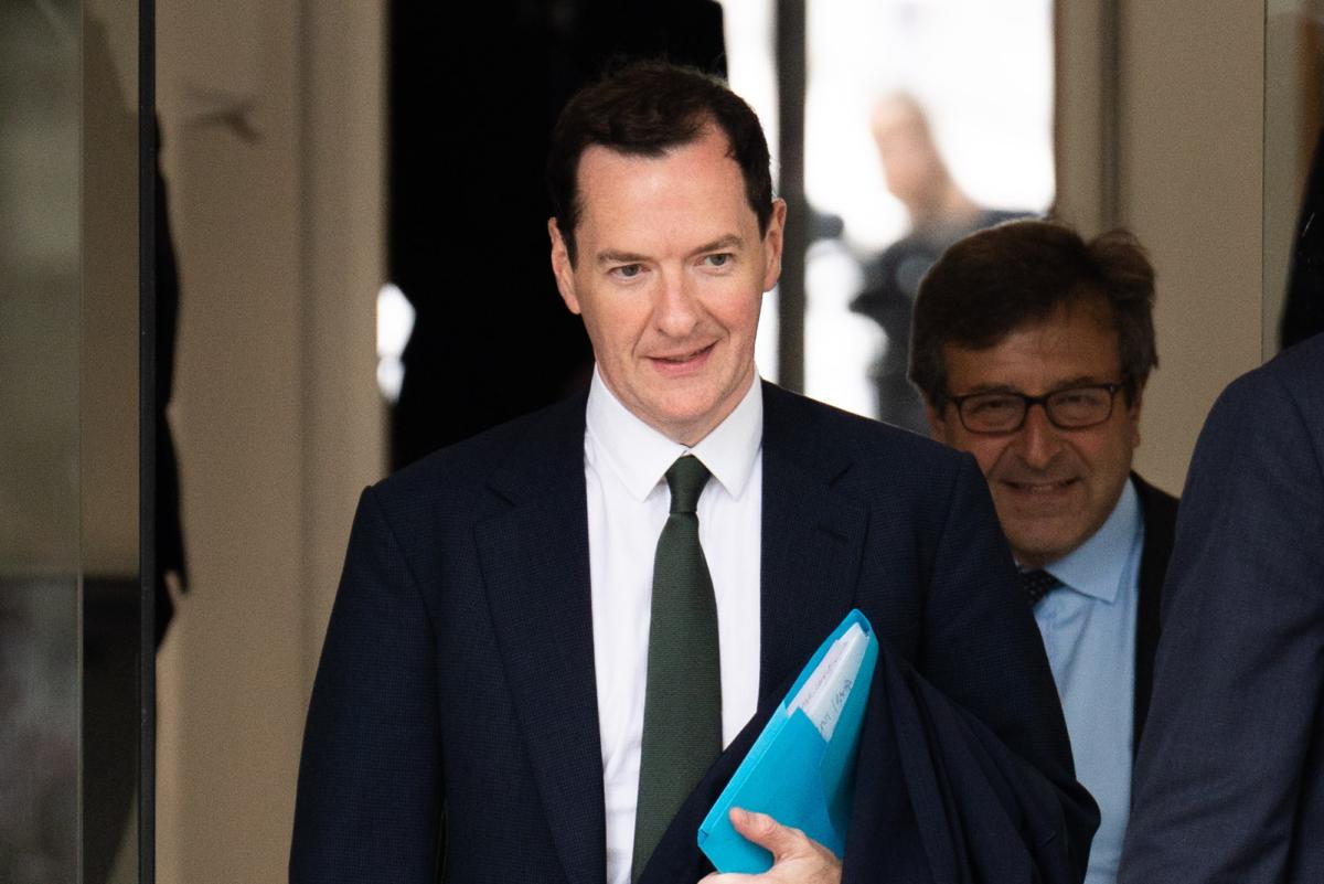 Former chancellor George Osborne leaves after giving evidence to the UK COVID-19 Inquiry at Dorland House in London on June 20, 2023. (James Manning/PA Wire)