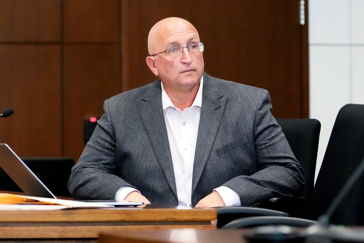 Robert E. Crimo Jr. waits for an appearance at the Lake County Courthouse in Waukegan, Ill., on Aug. 28, 2023. (Nam Y. Huh/Pool via AP Photo)