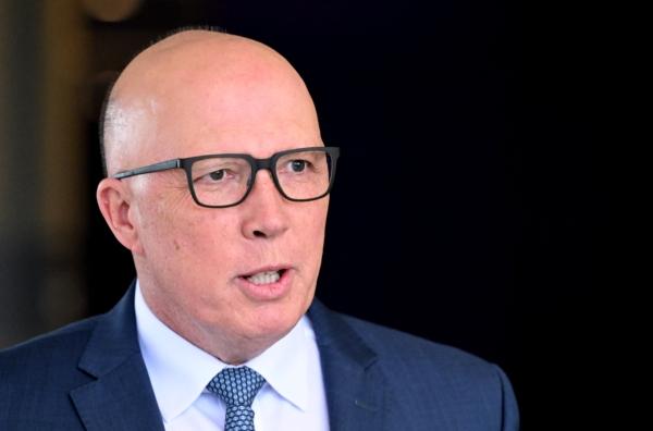 Coalition Leader Peter Dutton said in a radio interview that he'd "put his money" on Beijing being the country involved in the latest spaying revelations. (AAP Image/Darren England)