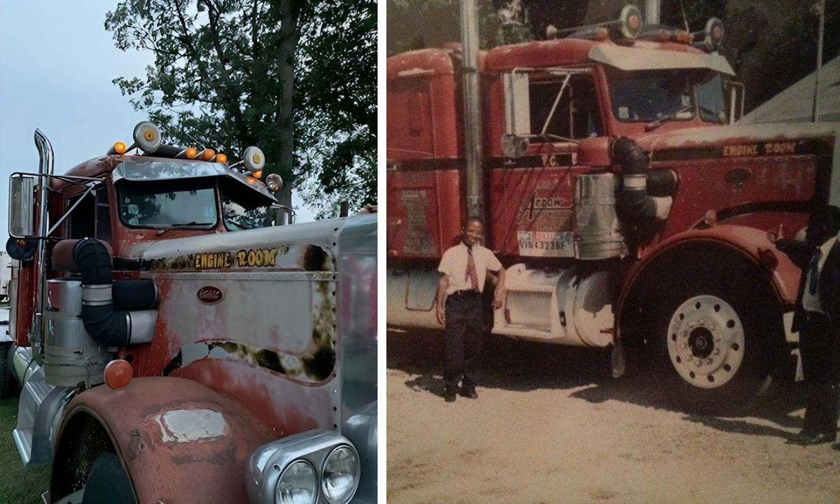(Left) Engine Room, the truck that Darrell Caldwell's grandpa once owned; (Right) Darrell Caldwell as a boy. (Courtesy of <a href="https://www.facebook.com/darrell.caldwelljr">Darrell Caldwell</a>)