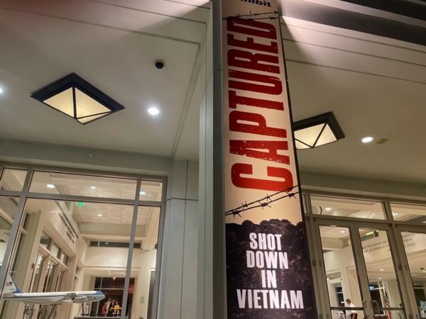 The ‘Captured: Shot Down In Vietnam’ exhibit at Nixon Library in Yorba Linda, Calif., on Aug. 29, 2023. (Carol Cassis/The Epoch Times)